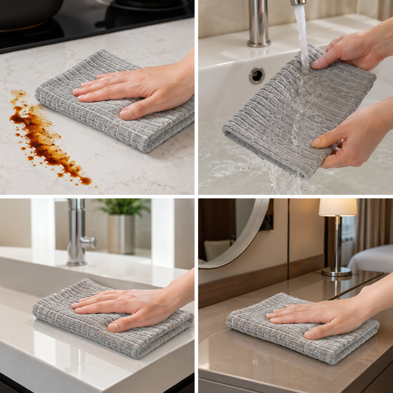 Premium Waffle-Texture Cleaning Cloth Roll