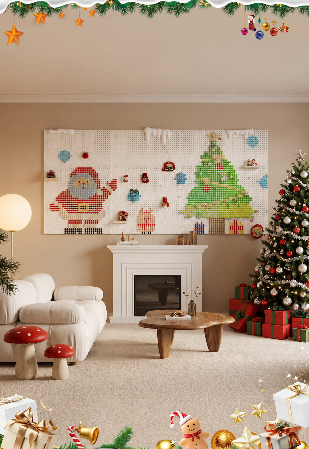 Christmas DIY Pegboard Decoration Set