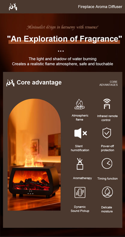 3D Fireplace Flame Aroma Diffuser