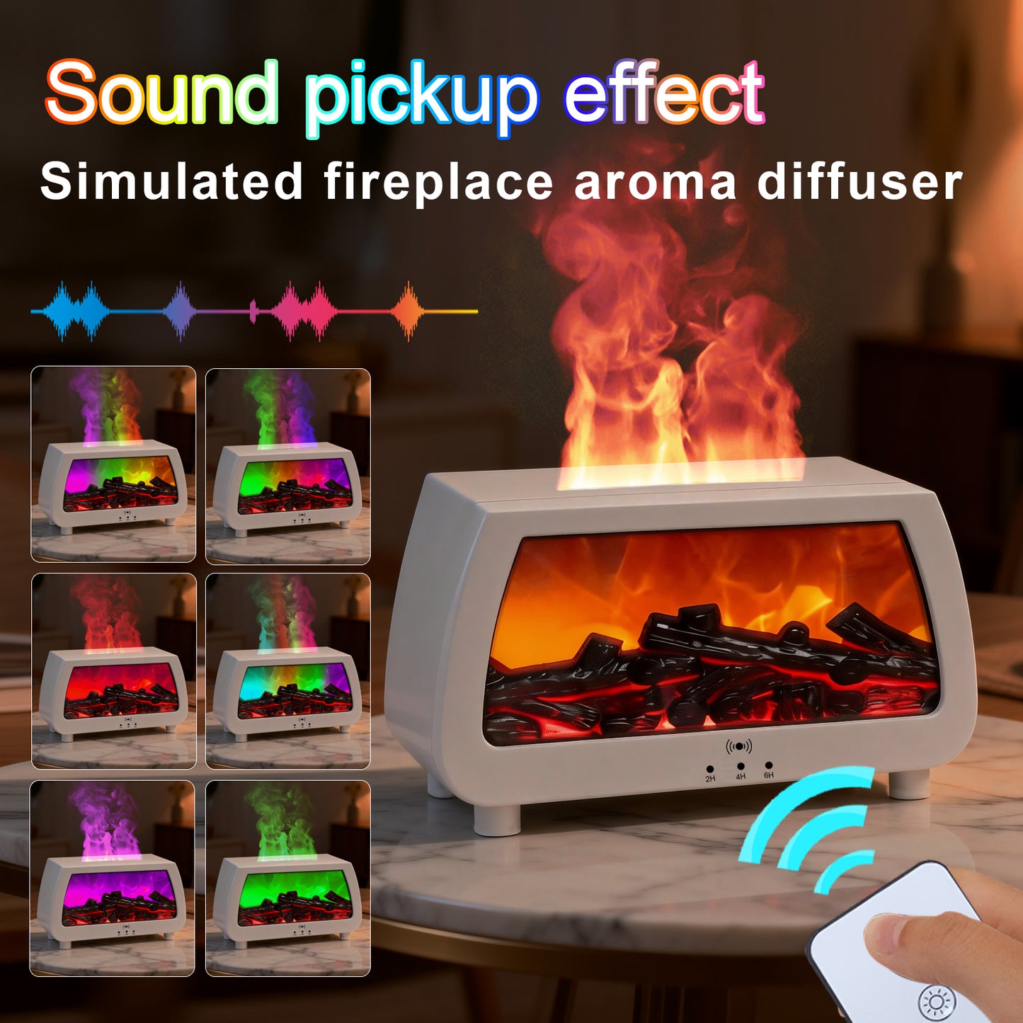 3D Fireplace Flame Aroma Diffuser