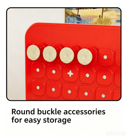 Modular Pegboard Organizer – Wall Mount & Desktop Storage Rack with Customizable DIY Accessories