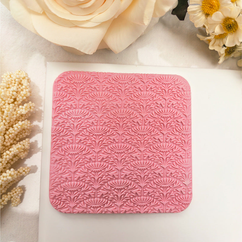 Cross-border European Style Floral Soft Clay Texture Roller High Precision Texture Roller