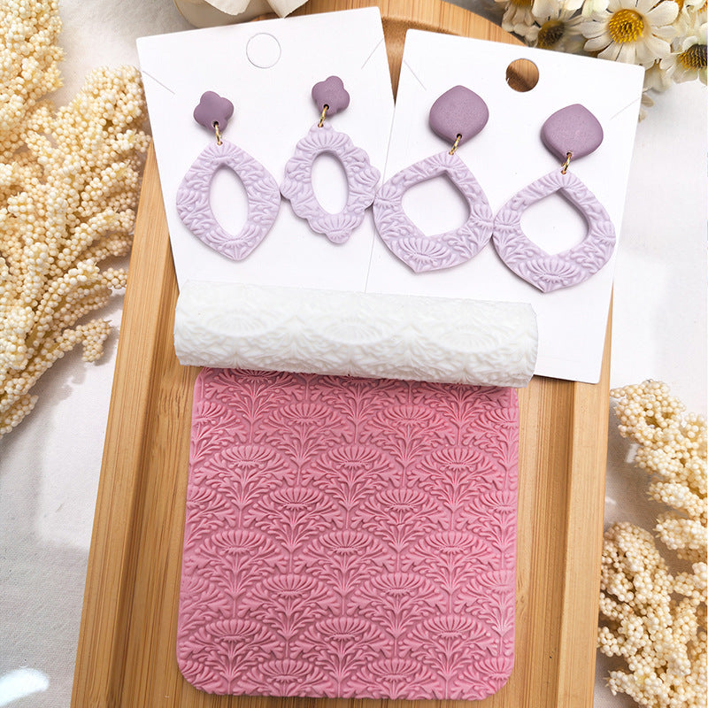 Cross-border European Style Floral Soft Clay Texture Roller High Precision Texture Roller