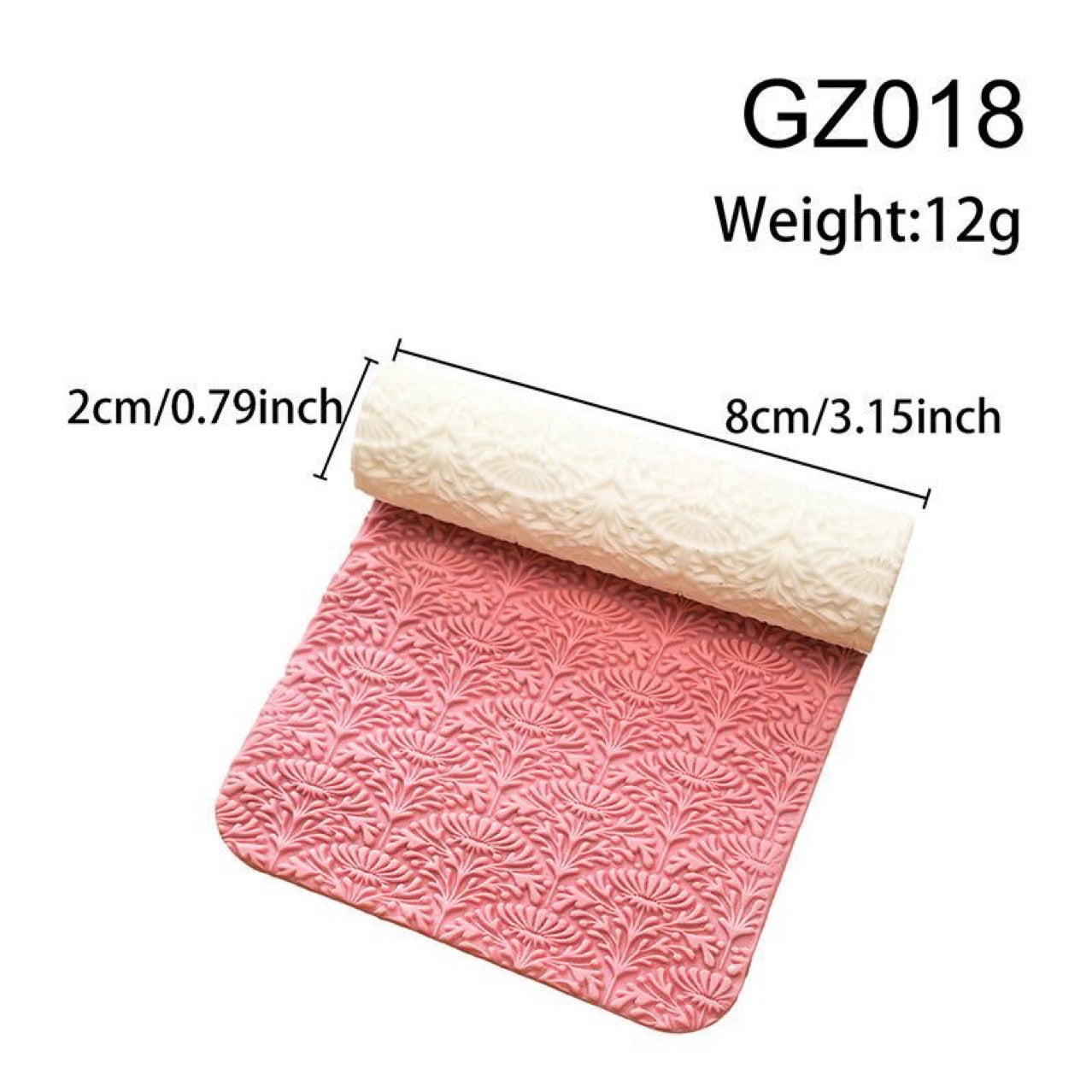 Cross-border European Style Floral Soft Clay Texture Roller High Precision Texture Roller