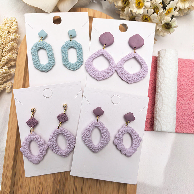 Cross-border European Style Floral Soft Clay Texture Roller High Precision Texture Roller