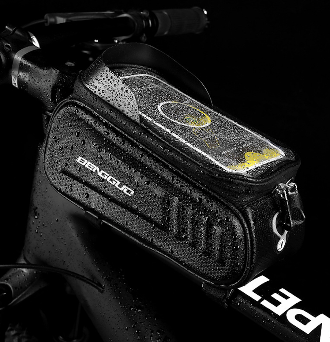 Bike Frame Bag with TPU Touchscreen Window