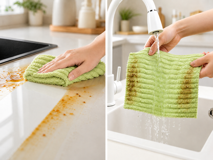 Waffle-Texture Cleaning Cloth Roll