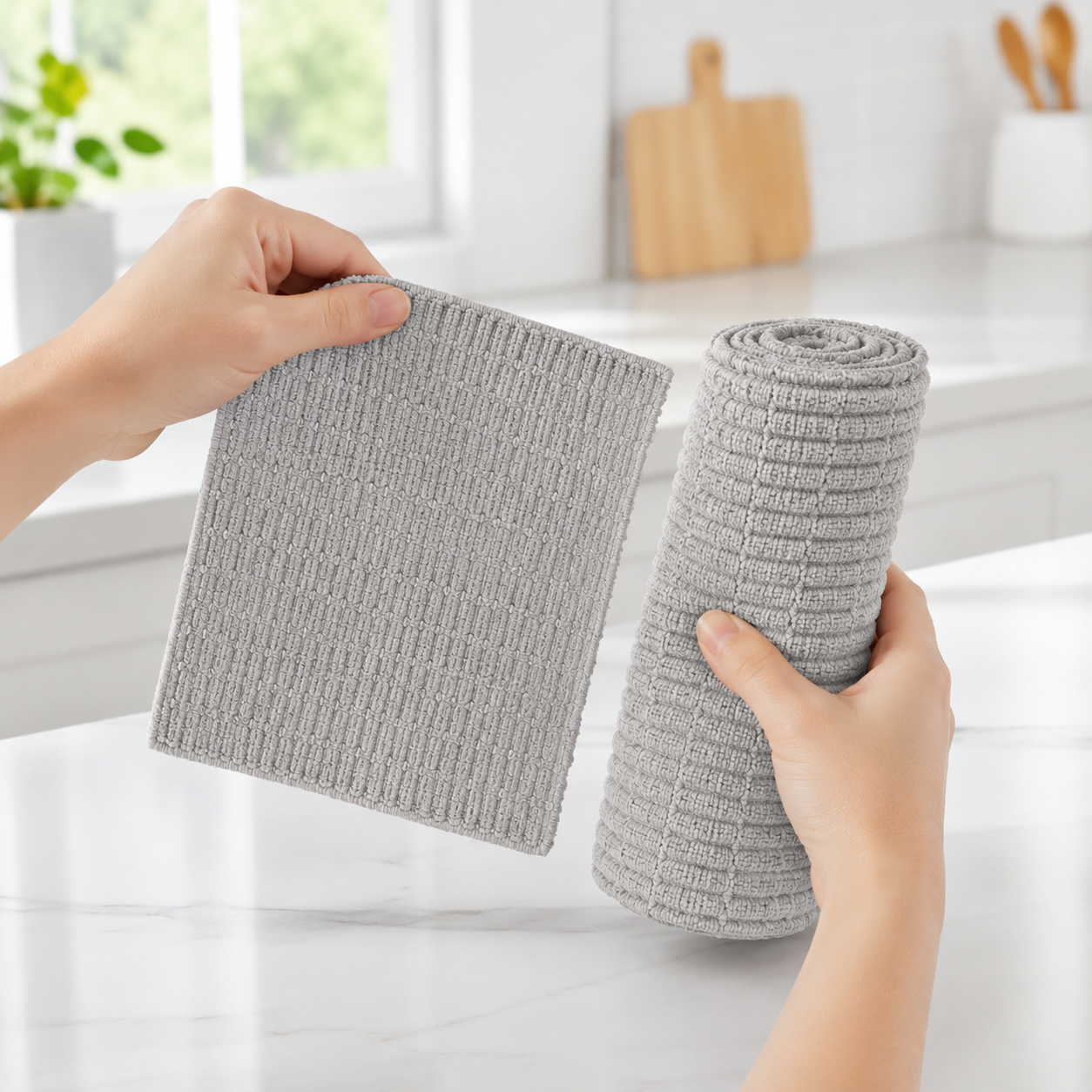 Premium Waffle-Texture Cleaning Cloth Roll