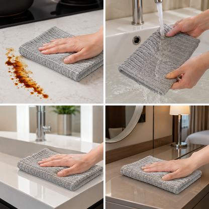 Premium Waffle-Texture Cleaning Cloth Roll