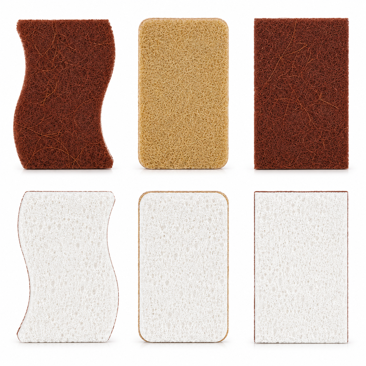 Dual-Side Sisal & Sponge Scrubber