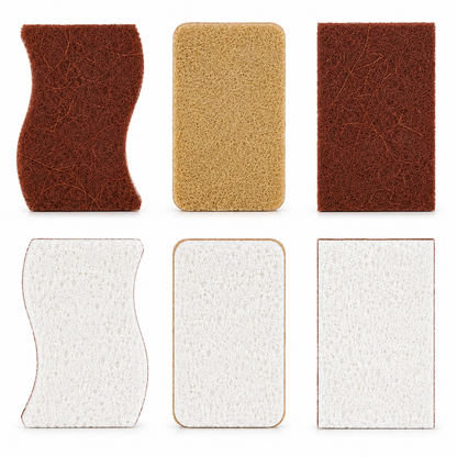 Dual-Side Sisal & Sponge Scrubber