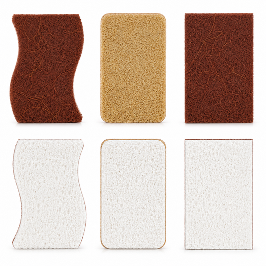 Dual-Side Sisal & Sponge Scrubber