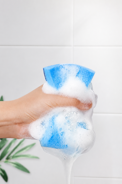 Floral Print Non-Woven Sponge Scrubber
