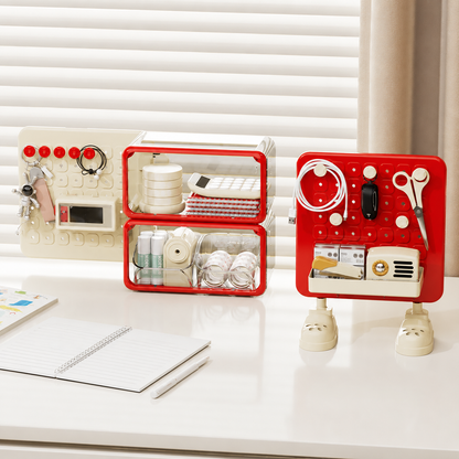 Modular Pegboard Organizer – Wall Mount & Desktop Storage Rack with Customizable DIY Accessories