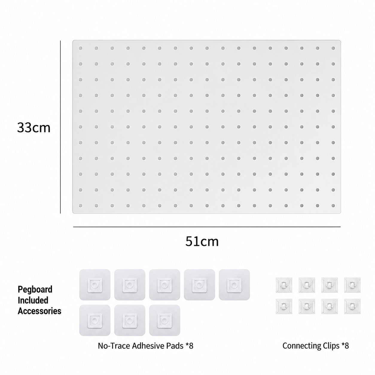 Custom UV Print Pegboard Wall Organizer