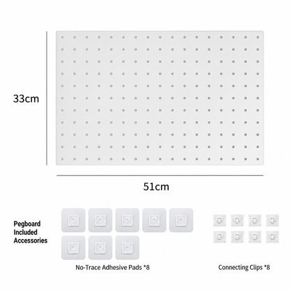 Custom UV Print Pegboard Wall Organizer