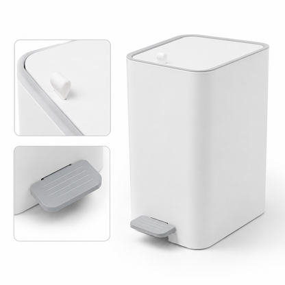 Trash Can with Lid & Foot Pedal-8L