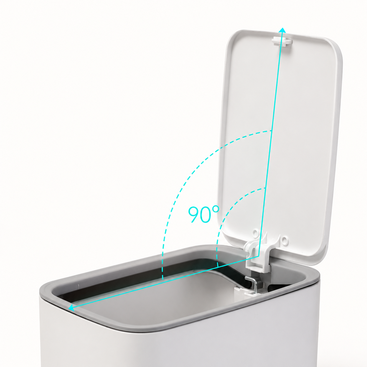 Trash Can with Lid & Foot Pedal-8L