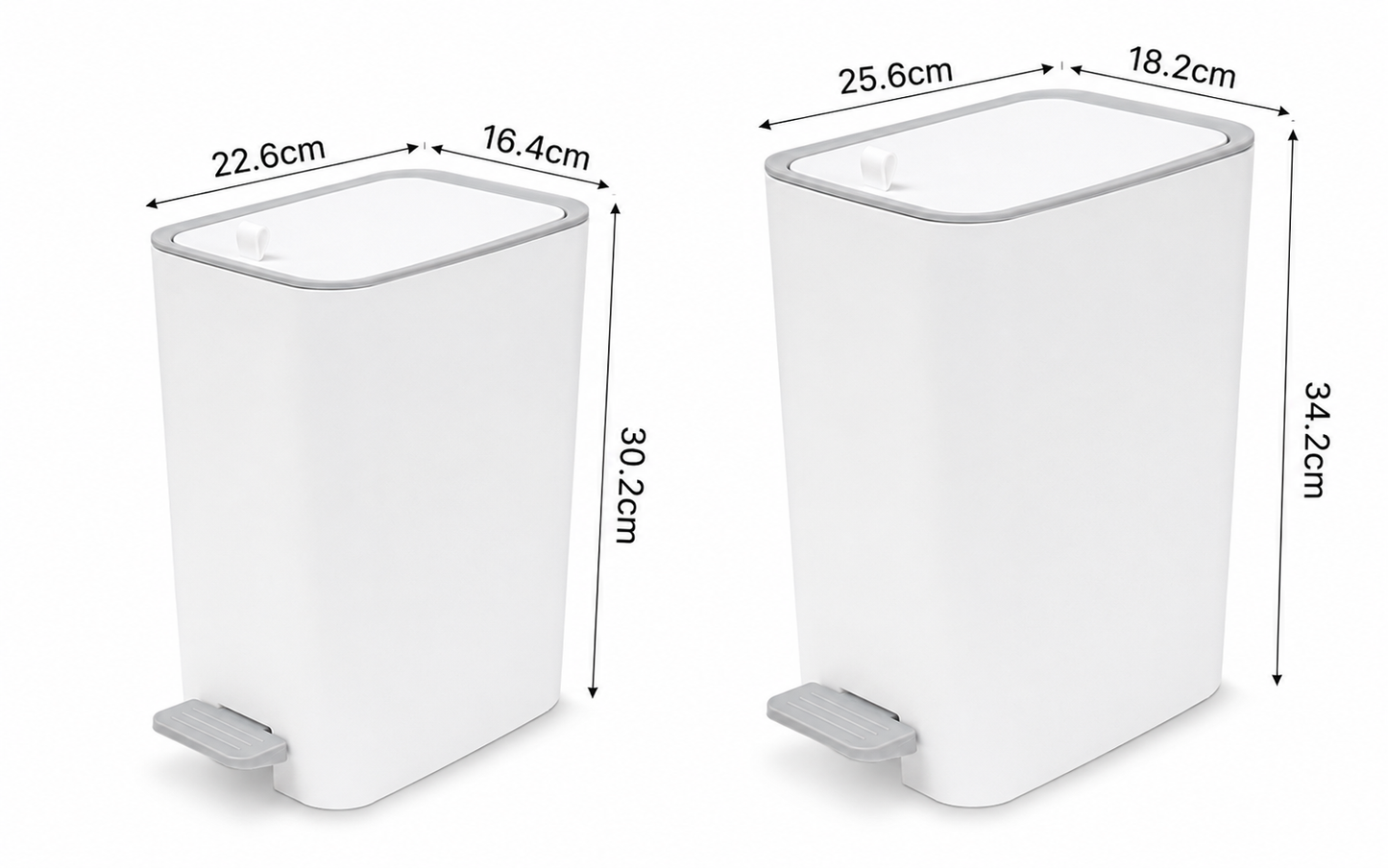 Trash Can with Lid & Foot Pedal-8L