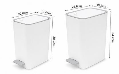 Trash Can with Lid & Foot Pedal-8L