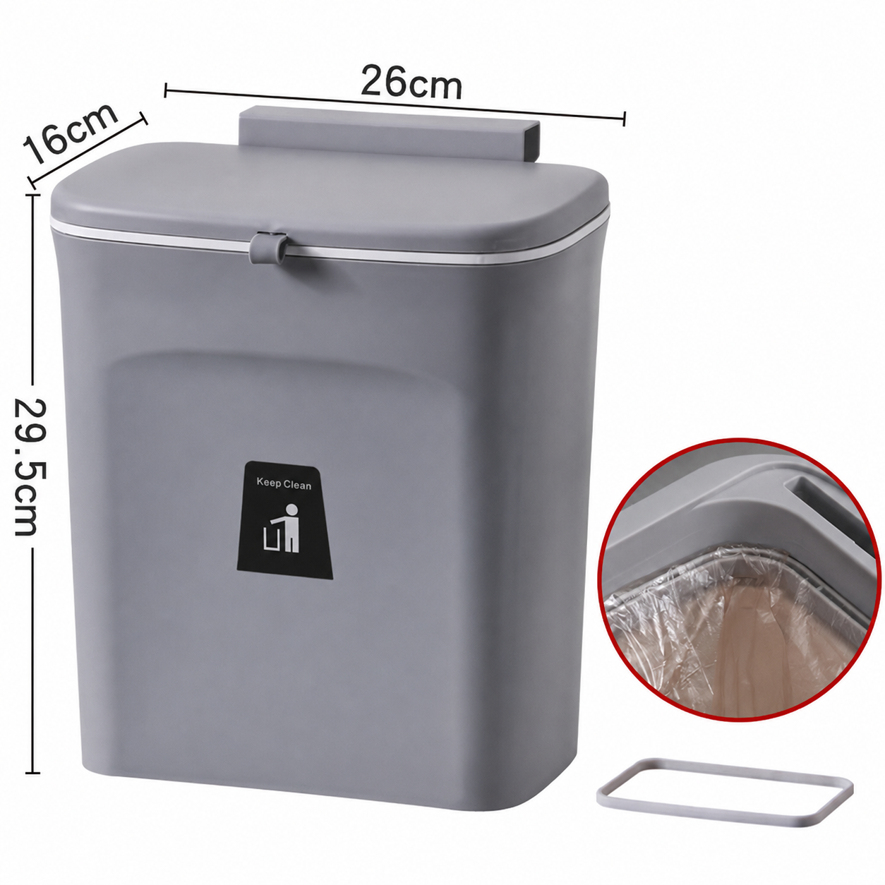 Kitchen Trash Can with Lid
