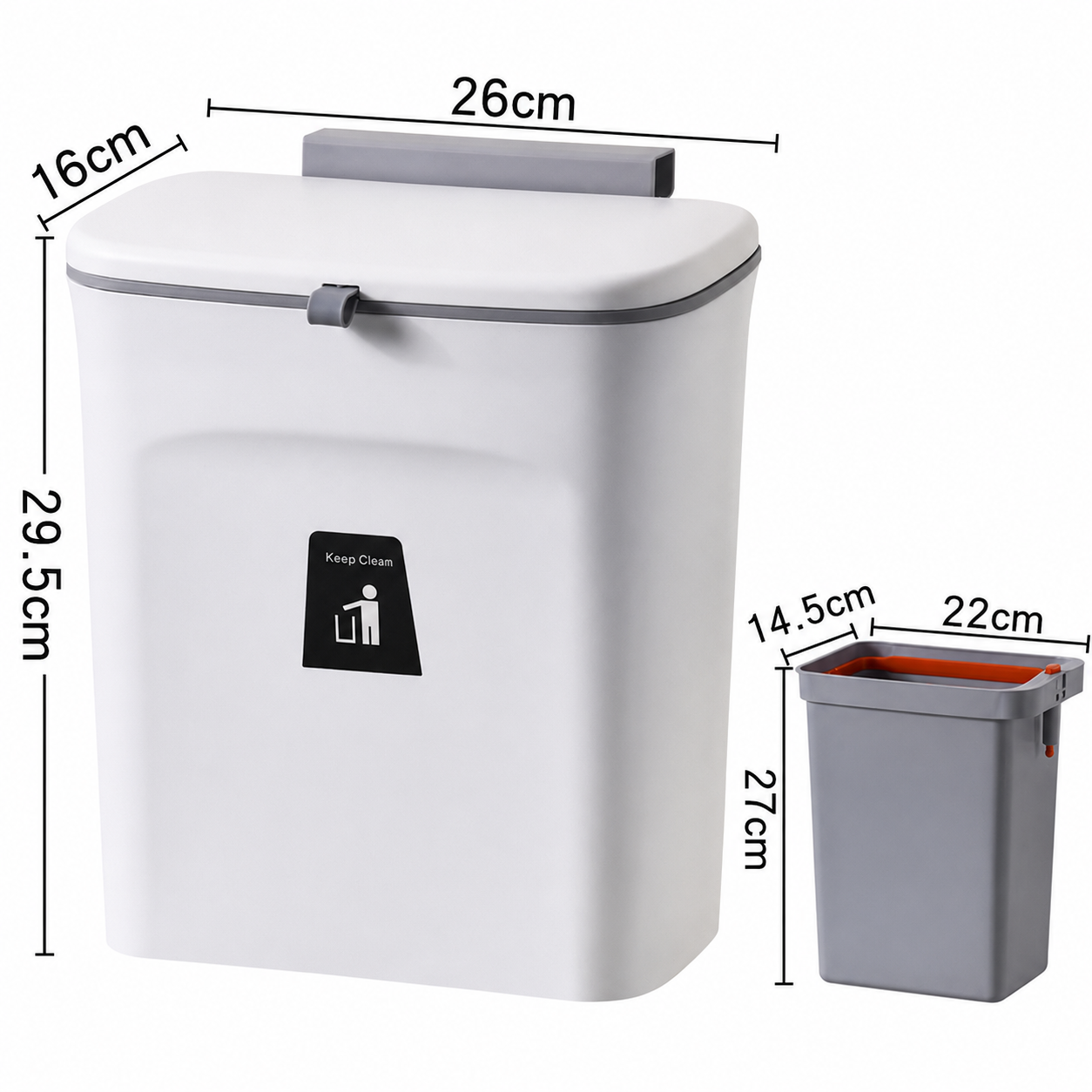 Kitchen Trash Can with Lid
