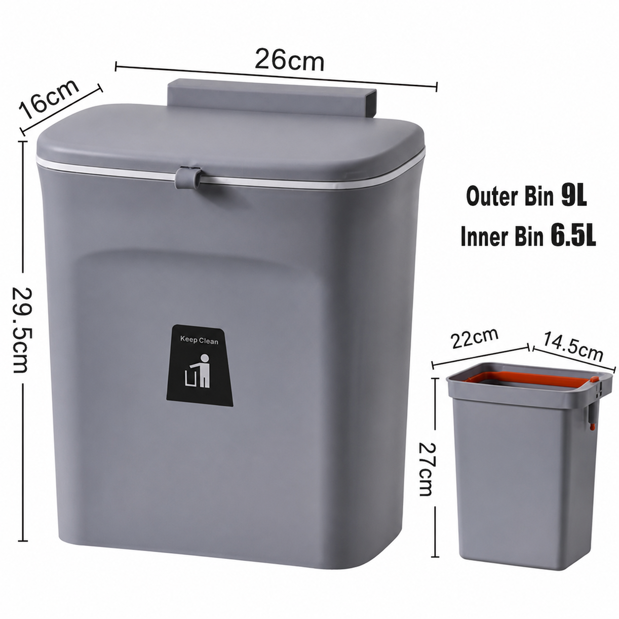 Kitchen Trash Can with Lid