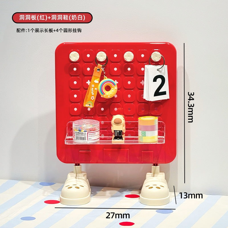 Modular Pegboard Organizer – Wall Mount & Desktop Storage Rack with Customizable DIY Accessories