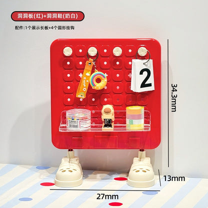 Modular Pegboard Organizer – Wall Mount & Desktop Storage Rack with Customizable DIY Accessories