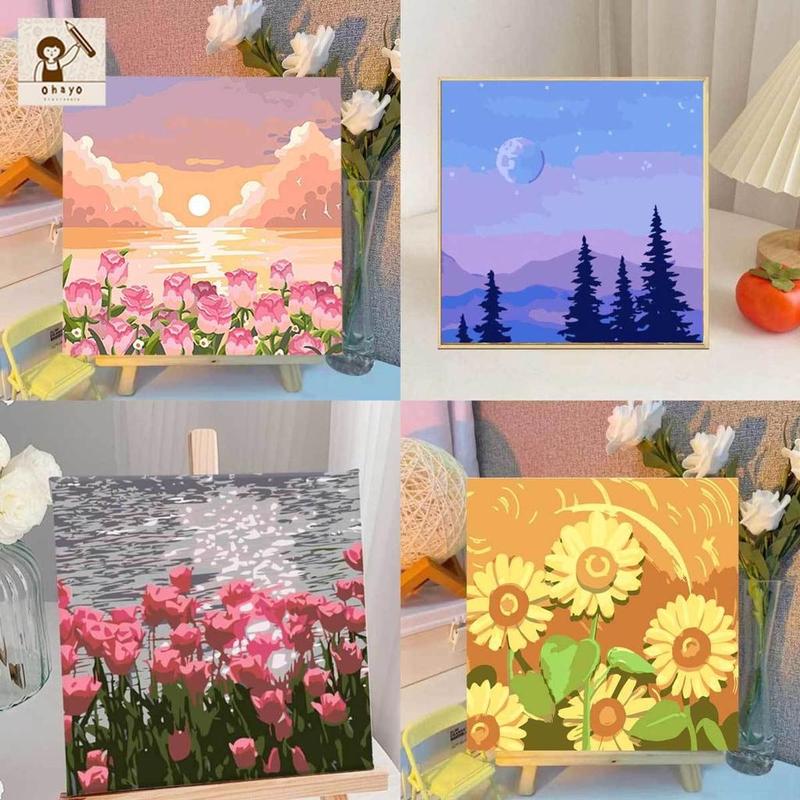 DIY Paint by Numbers Kit for Adults & Beginner