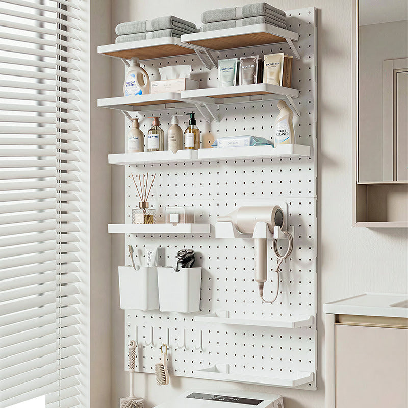 Bathroom Waterproof Pegboard Organizer | No-Drill, Modular & Customizable