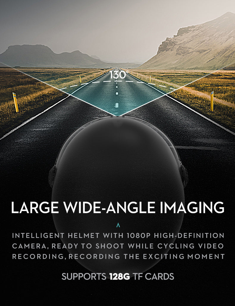 Smart Cycling Helmet with 1080P Camera