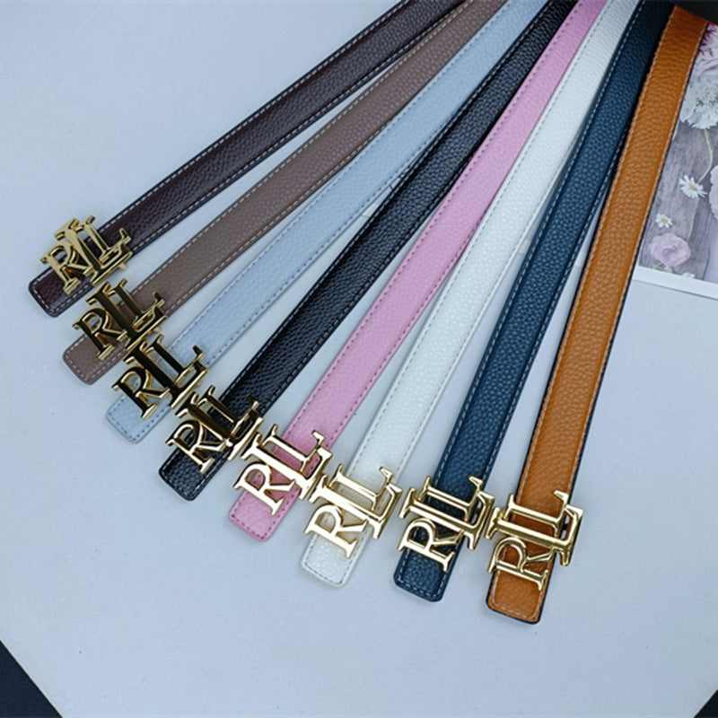 2024 Factory Direct New Wholesale Women's Letter Raffia Versatile Fashion European Style Belt
