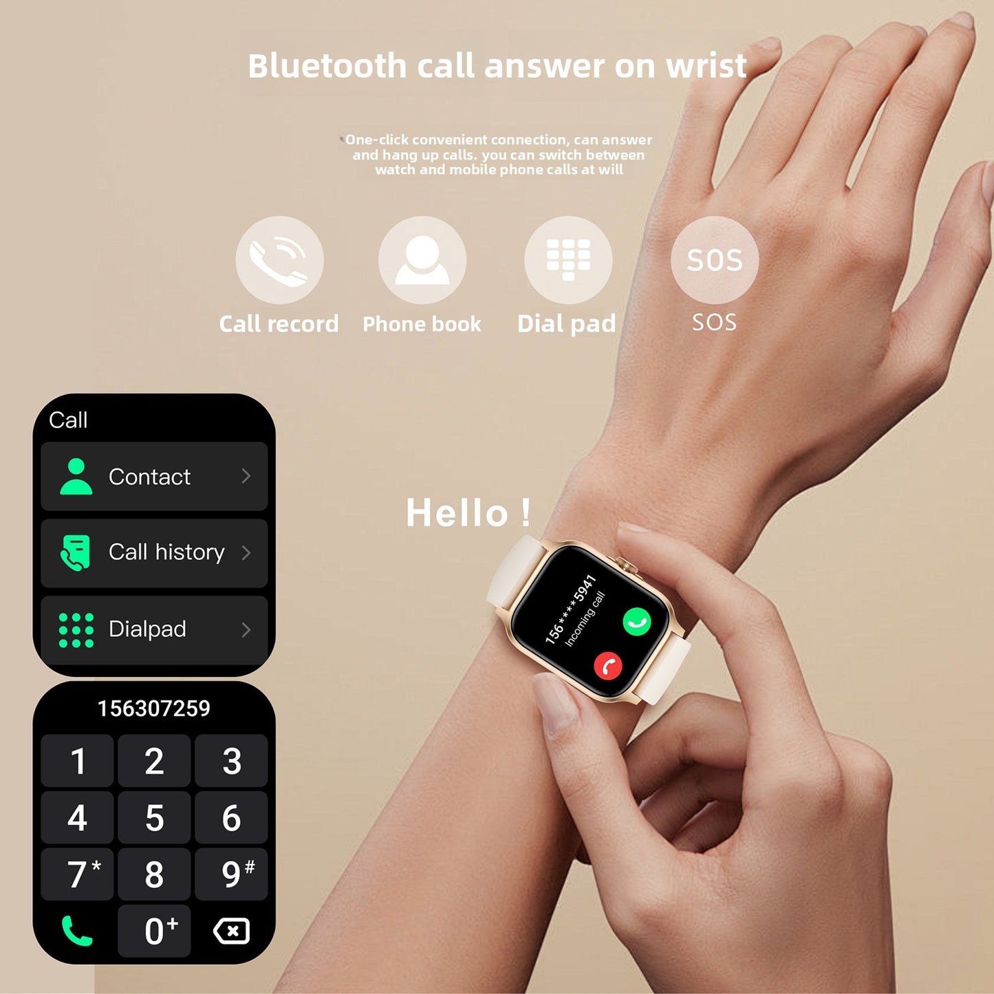 New Product QX15 Smart Watch Bluetooth Call Music Health Heart Rate Blood Oxygen Sleep Monitoring Sports Step Bracelet