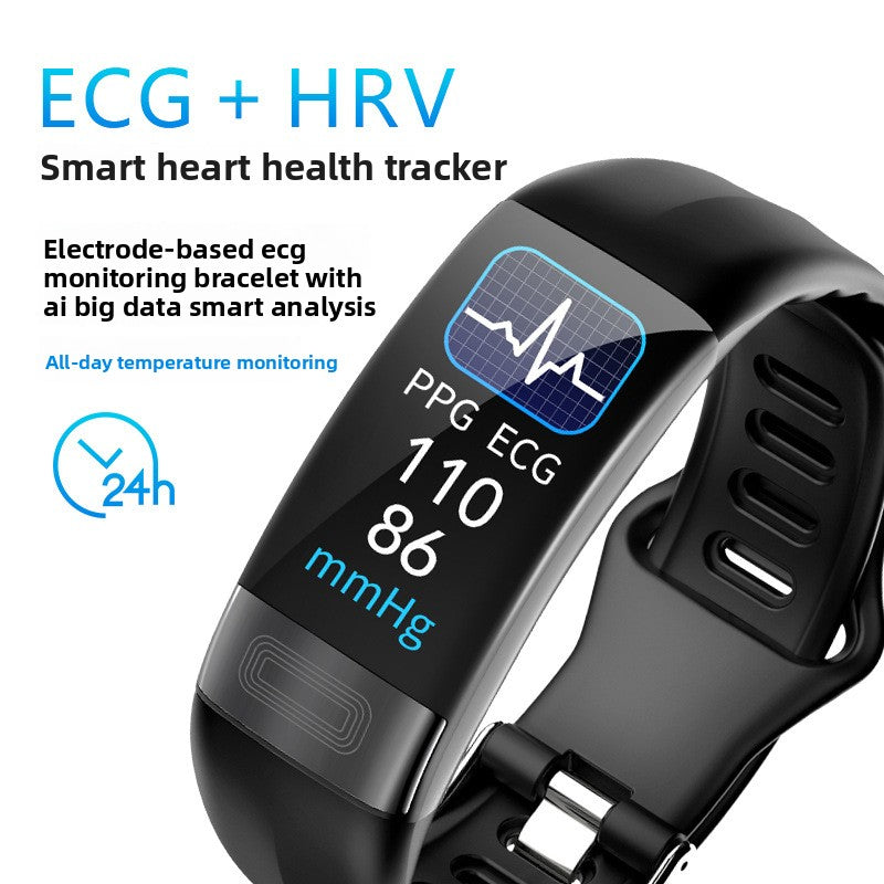 P11 PLUS Cross-Border Smart Watch Body Temperature Blood Oxygen ECG Blood Pressure Heart Rate Sleep Waterproof Sports Pedometer Bracelet