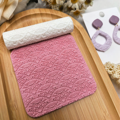 Cross-border European Style Floral Soft Clay Texture Roller High Precision Texture Roller