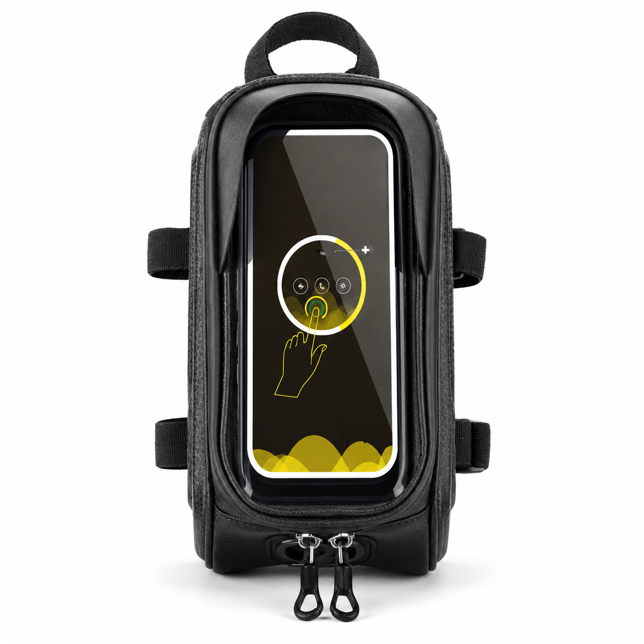 Bike Frame Bag with TPU Touchscreen Window