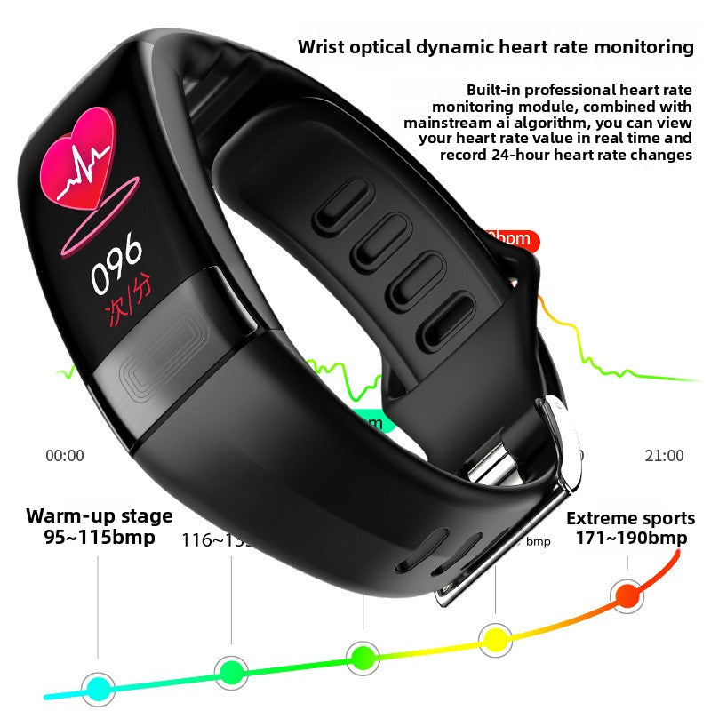 P11 PLUS Cross-Border Smart Watch Body Temperature Blood Oxygen ECG Blood Pressure Heart Rate Sleep Waterproof Sports Pedometer Bracelet