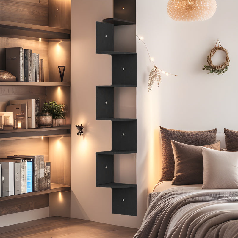 Simple Wall-Mounted Storage Rack Bookshelf Multi-Layer Wall Storage Rack Creative Wall Hanging Decoration Bedroom Living Room Partition Rack