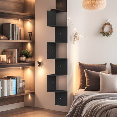 Simple Wall-Mounted Storage Rack Bookshelf Multi-Layer Wall Storage Rack Creative Wall Hanging Decoration Bedroom Living Room Partition Rack