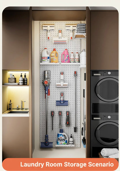 Dyson Vacuum Storage Rack – No-Drill Pegboard Wall Mount Organizer