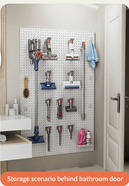 Dyson Vacuum Storage Rack – No-Drill Pegboard Wall Mount Organizer
