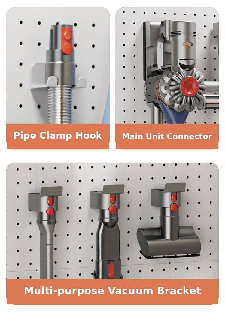 Dyson Vacuum Storage Rack – No-Drill Pegboard Wall Mount Organizer