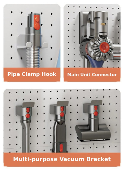 Dyson Vacuum Storage Rack – No-Drill Pegboard Wall Mount Organizer